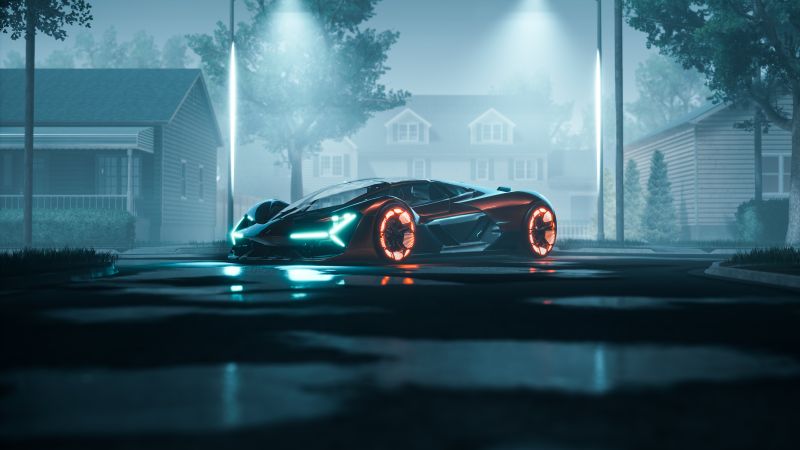 Lamborghini Terzo Millennio, Supercars, Digital composition, Concept cars, Hypercars, Wallpaper