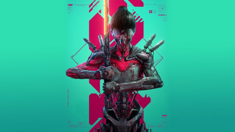 Ghostrunner, Hel, Cyberpunk, PlayStation 4, Xbox One, PC Games, Nintendo Switch, Amazon Luna, PlayStation 5, Xbox Series X and Series S, 5K, 2022 Games, Wallpaper