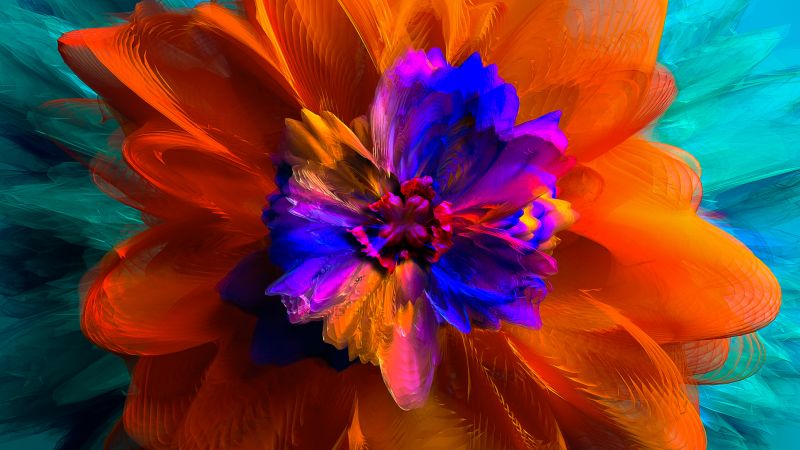 Floral background colorful 3d background digital art 