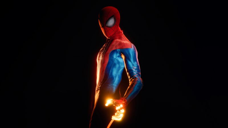 Spider-Man: Miles Morales, PlayStation 4, PlayStation 5, Marvel Comics, Black background, AMOLED, Wallpaper