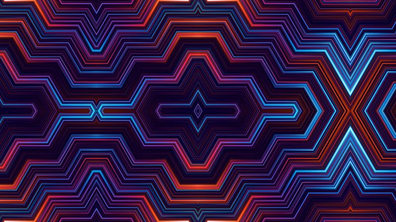 Symmetry geometric colorful lines 