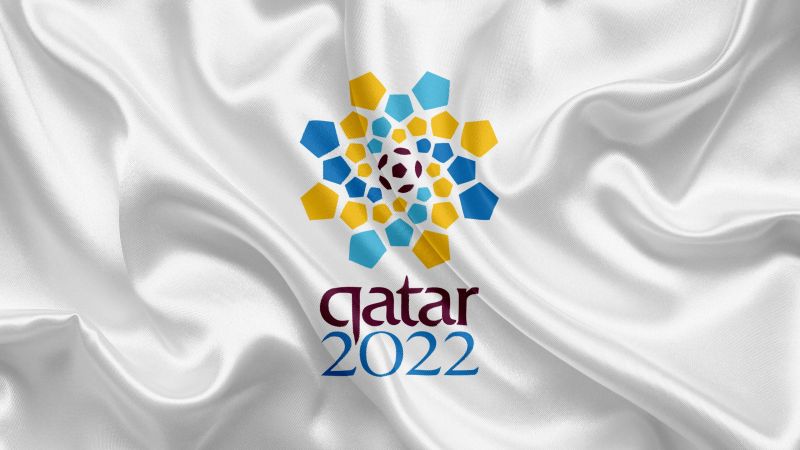 2022 FIFA World Cup, FIFA World Cup Qatar 2022, Qatar 2022, FIFA 22, White background, Wallpaper