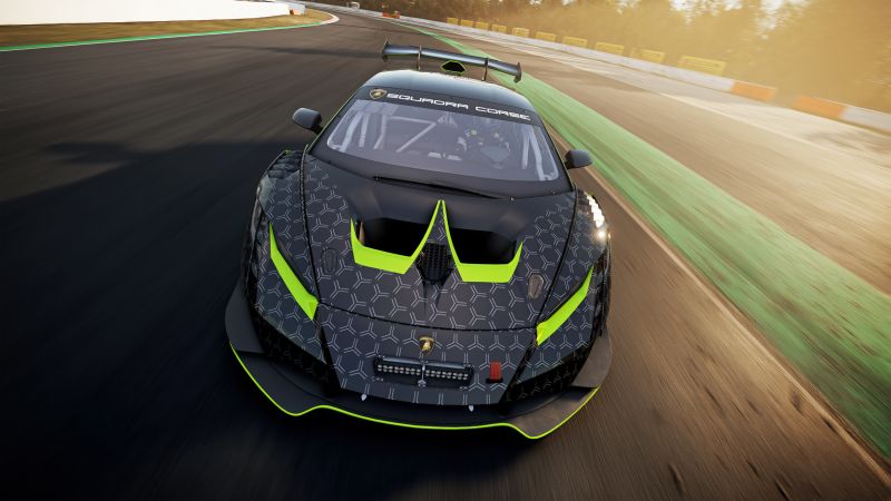 Lamborghini Huracán Super Trofeo EVO2, Lamborghini Esports, Race cars, Race track, Lamborghini Squadra Corse, 2022, Wallpaper