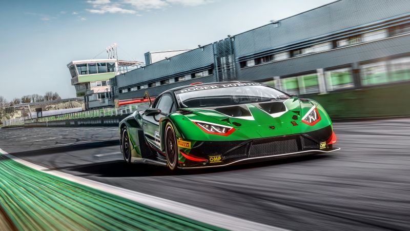 Lamborghini Huracán GT3 EVO2, Lamborghini Squadra Corse, Race track, Race cars, 2022, Wallpaper