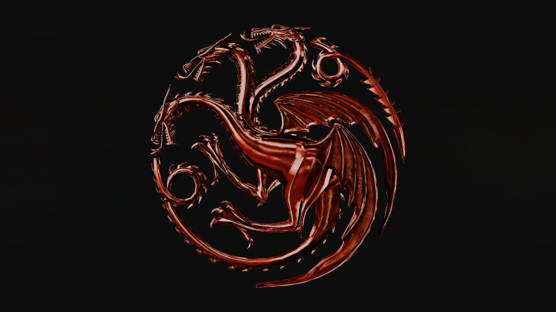 House of the Dragon, HBO series, Black background, TV series, 2022 Series, 5K, AMOLED, Wallpaper