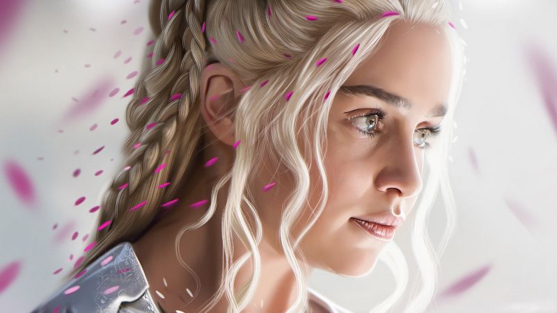 Emilia Clarke, Daenerys Targaryen, Game of Thrones, Portrait, Wallpaper