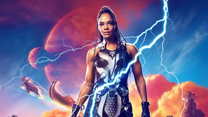 Thor: Love and Thunder, Tessa Thompson as Valkyrie, 2022 Movies, Wallpaper