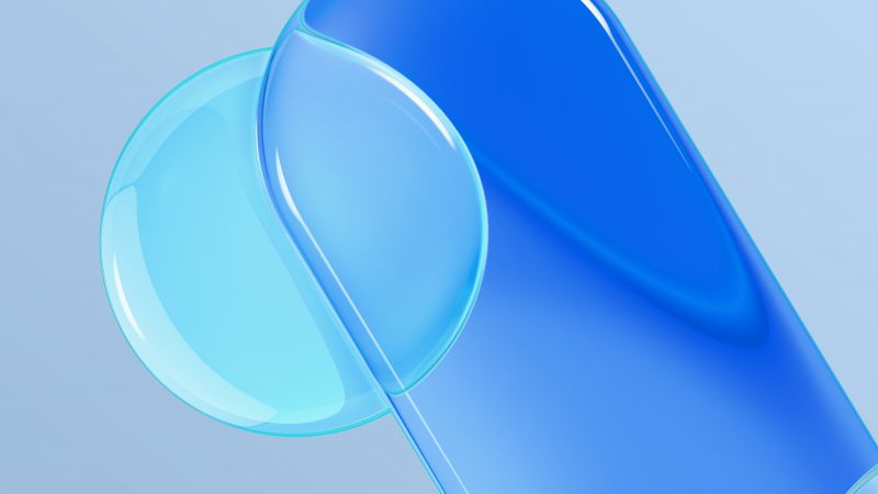 Shapes, Gradient Abstract, Light, Blue background, 5K, Wallpaper