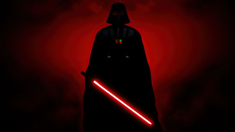 Darth Vader, Lightsaber, Dark background, Smoke, Red background, Silhouette, Star Wars, Wallpaper