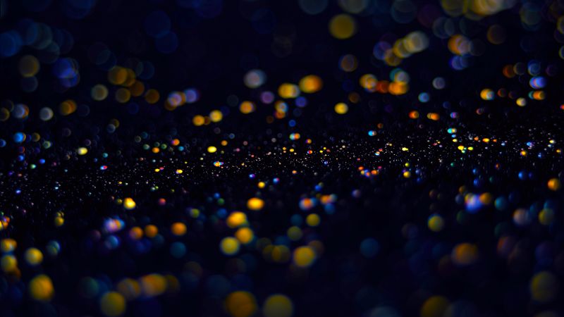 Bokeh macro dark background glitter bubbles colorful 