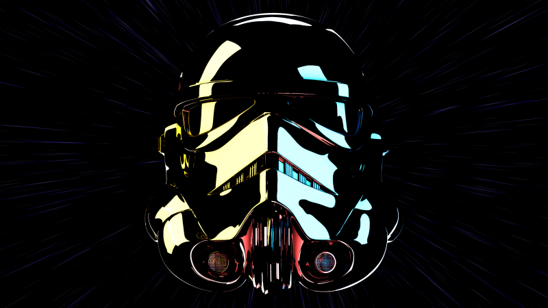 Stormtrooper, Star Wars, Black background, AMOLED, Wallpaper
