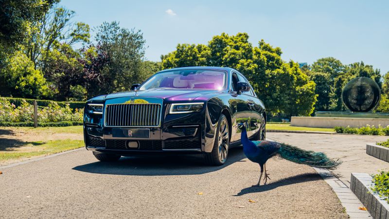 Rolls-Royce Ghost, Peacock, 2022, 5K, Wallpaper