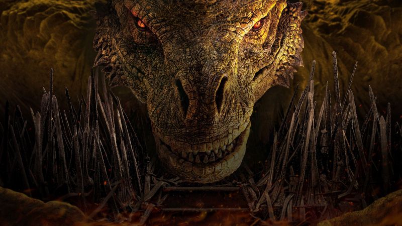 Syrax, Rhaenyra Targaryen's dragon, House of the Dragon, Season 1, 2022 Series, Wallpaper