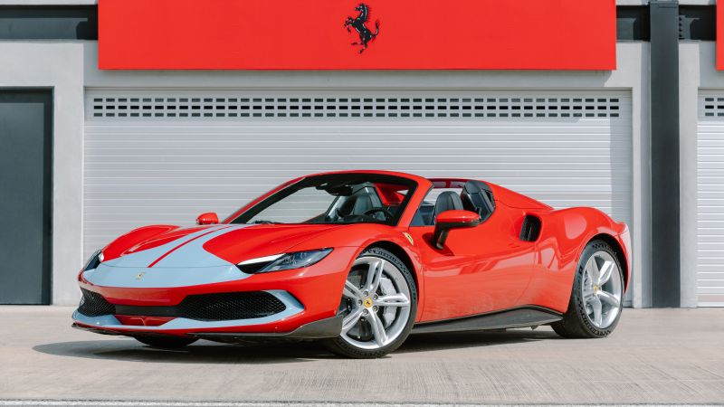 Ferrari 296 GTS Assetto Fiorano, Sports cars, 2022, Wallpaper