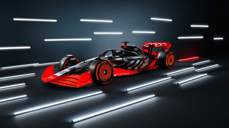 Audi F1 launch livery, Formula E racing car, 5K, 2022, 5K, Wallpaper