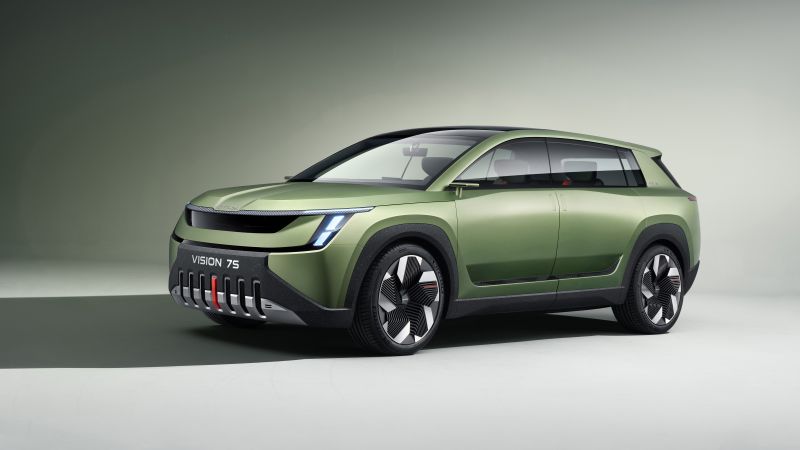 Skoda vision 7s electric suv electric cars 2022 5k 