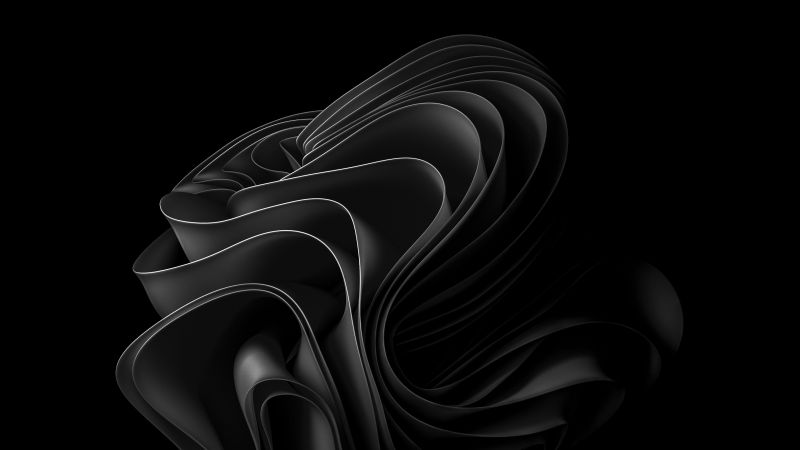 Windows 11 dark mode abstract background black background 