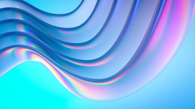 Gradient, Glass, Light, Abstract background, Blue background, 3D background, Wallpaper