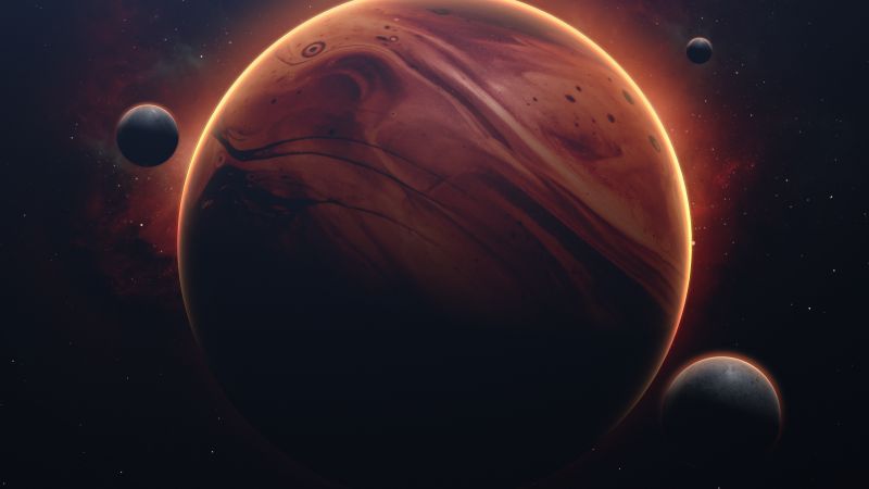 Solarus planet, Red planet, Fiction, Outer space, Wallpaper