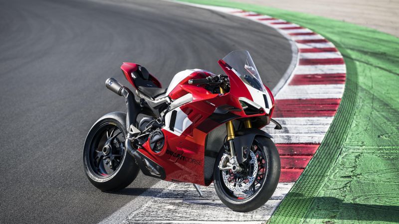 Ducati panigale v4 r sports bikes race track 5k 8k 2023 