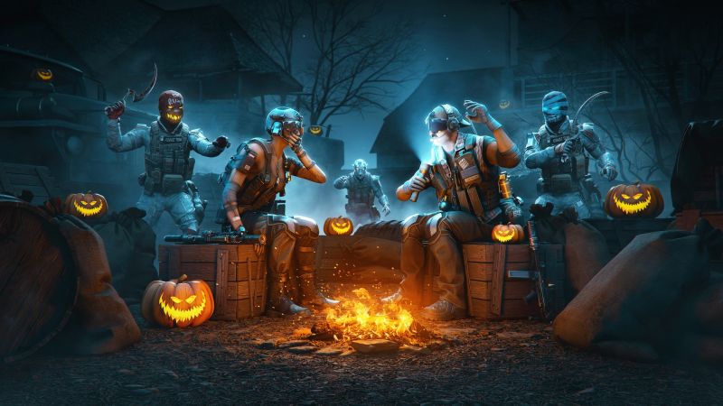 PlayerUnknown's Battlegrounds, PUBG, Halloween party, Campfire, Wallpaper