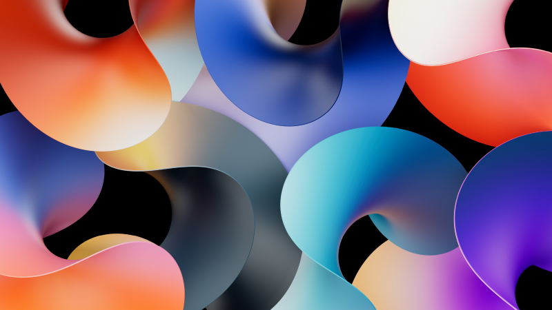 Colorful gradients, Gradient curves, Colorful abstract, Abstract curves, Wallpaper