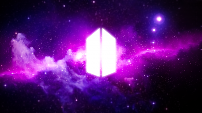 BTS Army, Purple nebula, Galaxy, Purple background, Wallpaper