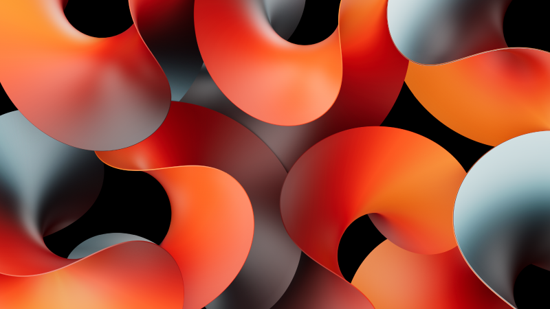 Orange abstract, Abstract curves, Orange curves, Gradient curves, Wallpaper