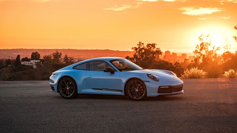 Porsche 911 Carrera T, Sunset, 2022, 5K, 8K, Wallpaper