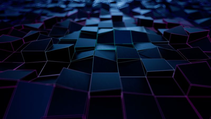 3D cubes, Floating cubes, Digital Abstract, Cubical surface, 5K, Wallpaper