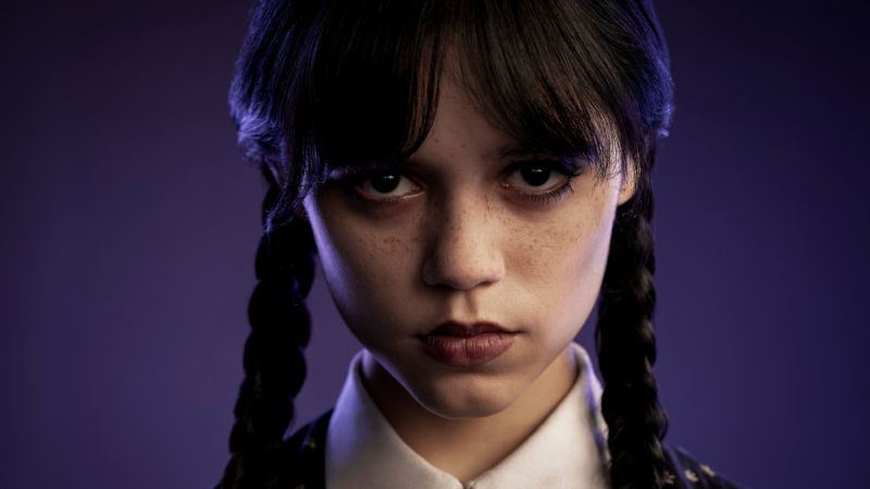 Wednesday Addams, Wednesday (Netflix), Jenna Ortega as Wednesday Addams, 2022 Series, Netflix series, Wallpaper