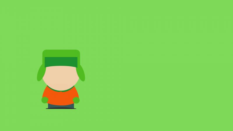 Kyle Broflovski, South Park, Minimalist, Green background, 5K, 8K, Faceless, Wallpaper