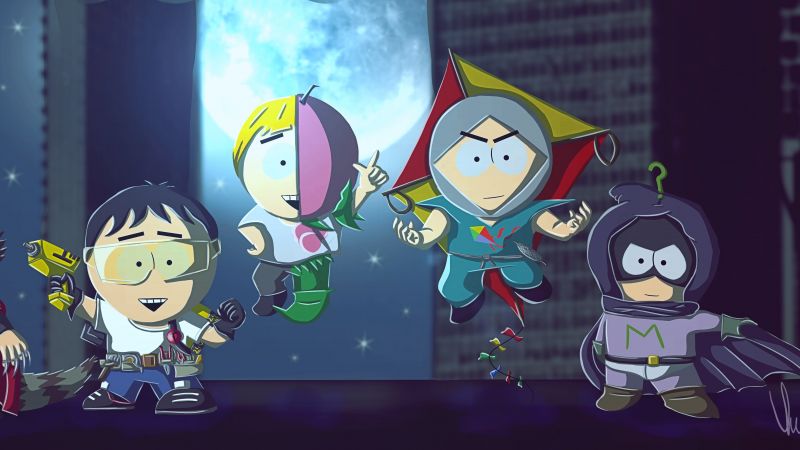 South Park: The Fractured but Whole, Human Kite, Super Craig, Mysterion, Toolshed, PC Games, Nintendo Switch, PlayStation 4, Xbox One, Wallpaper