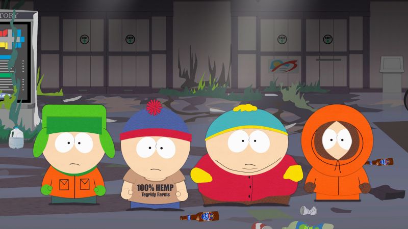 South Park, Kenneth McCormick (Kenny), Eric Cartman, Stan Marsh, Kyle Broflovski, Animated series, Wallpaper