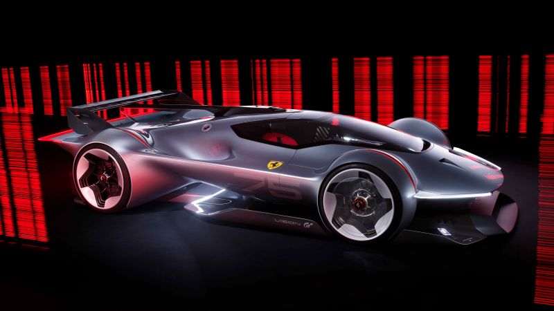 Ferrari Vision Gran Turismo, Concept cars, Hybrid race cars, Gran Turismo 7, 5K, 8K, 10K, Wallpaper