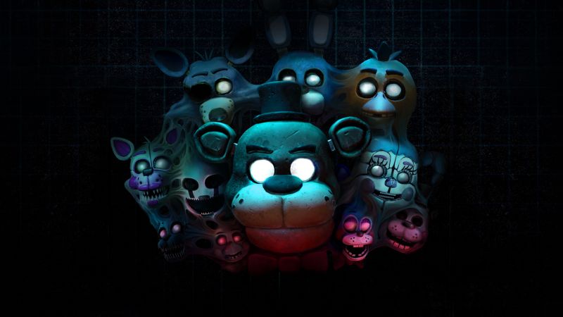 FNAF: Help Wanted, Five Nights at Freddy's, Survival horror, Black background, Wallpaper