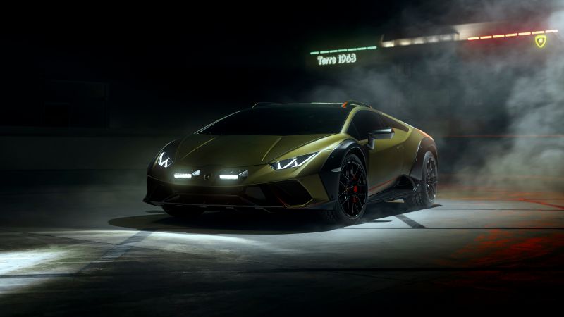 Lamborghini Huracan Sterrato, Rally supercar, Super Sports Cars, 2023, 5K, Wallpaper