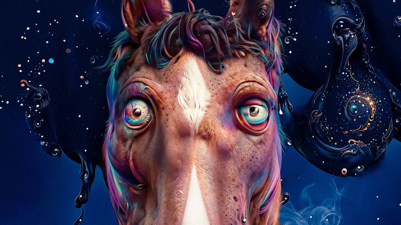 BoJack Horseman, Humanoid Horse, 3D Art, Wallpaper