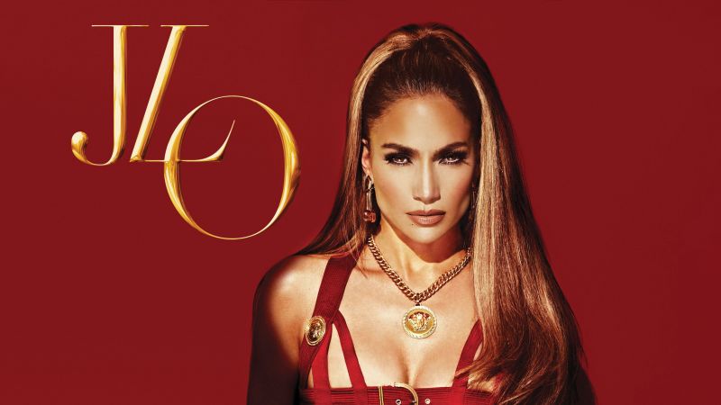 Jennifer Lopez, JLO, American singer, American actress, Red background, Wallpaper