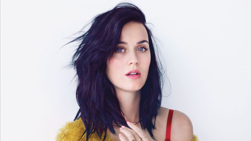 Katy Perry, Portrait, American singer, White background, Wallpaper