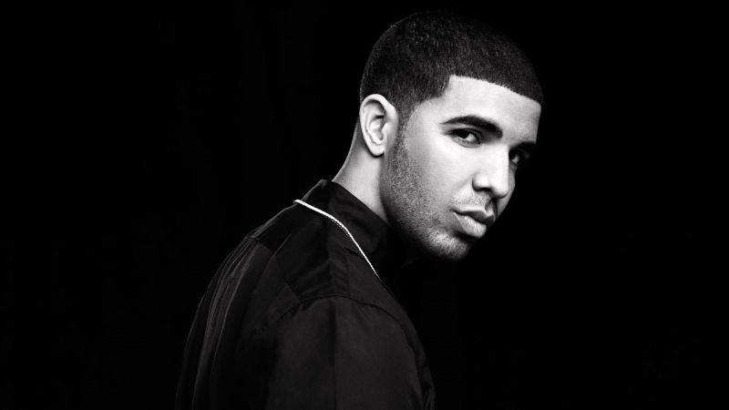 Drake, AMOLED, Canadian rapper, Canadian singer, 5K, Black background, Wallpaper