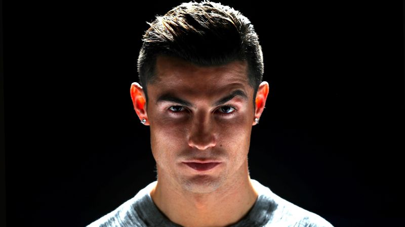Cristiano Ronaldo, 5K, Black background, Portugal football player, Portuguese soccer player, Wallpaper