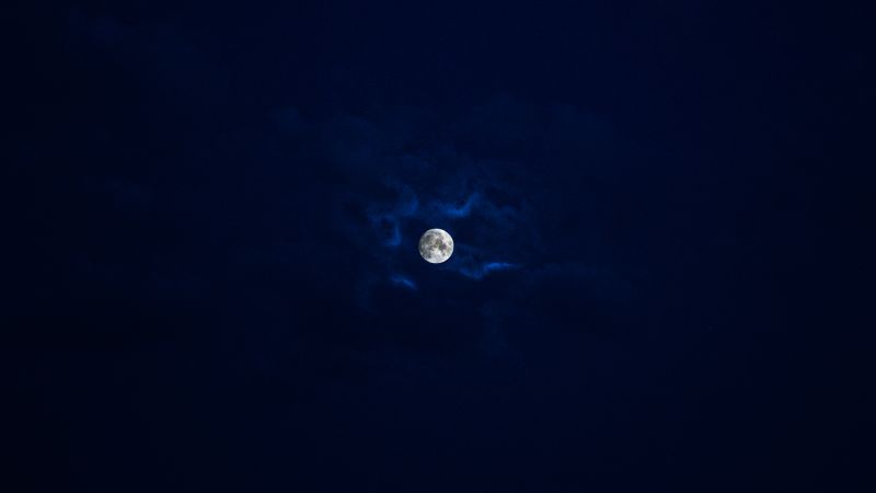 Moon, Night, 5K, Wallpaper