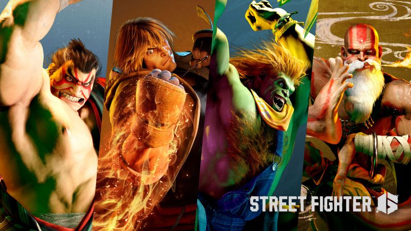 Street Fighter 6, 2023 Games, E. Honda, Ken, Blanka, Dhalsim, PC Games, PlayStation 5, PlayStation 4, Xbox Series X and Series S, Wallpaper