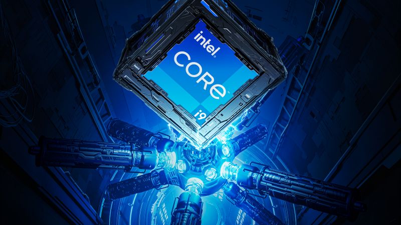 Intel Core i9, Intel processor, Futuristic, Wallpaper