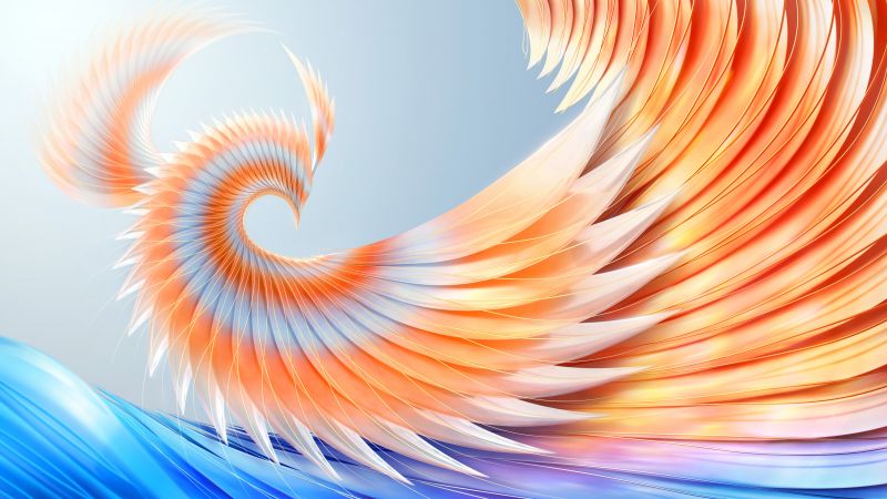 3D background, Colorful abstract, Xiaomi Book Air, Stock, 5K, Wallpaper