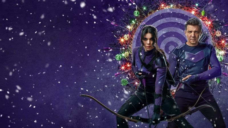 Hawkeye, So This Is Christmas?, Jeremy Renner as Clint Barton, Hailee Steinfeld as Kate Bishop, Christmas special, Wallpaper
