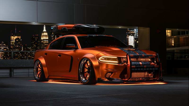 Dodge Charger Hellcat, Custom tuning, Performance Sedan, Wallpaper