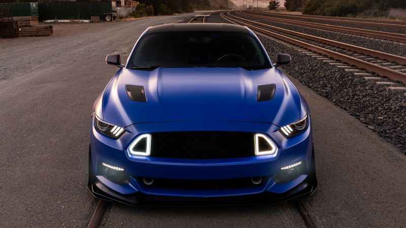 Ford Mustang GT, Muscle sports cars, 5K, Wallpaper