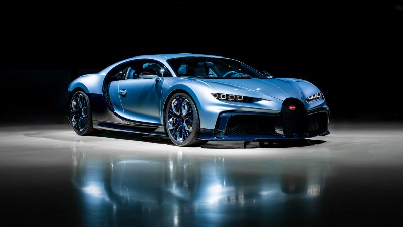 Bugatti Chiron Profilee, Sports cars, Dark background, Wallpaper